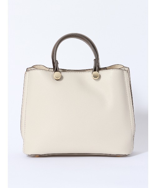 SUIT SQUARE（スーツスクエア）の「ハンドバッグ フェイクレザー（ハンドバッグ・レディース・ベージュ/グリーン/グレイッシュベージュ/ブラック・F）」の14枚目の写真