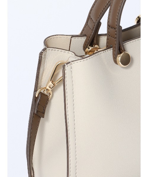 SUIT SQUARE（スーツスクエア）の「ハンドバッグ フェイクレザー（ハンドバッグ・レディース・ベージュ/グリーン/グレイッシュベージュ/ブラック・F）」の11枚目の写真