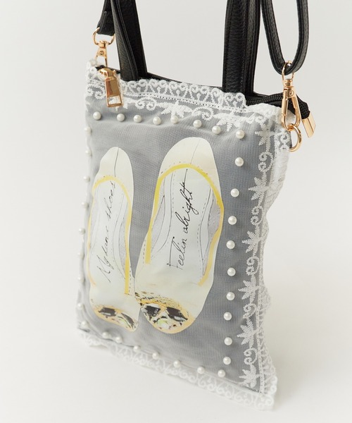 ROOPTOKYO(ループトウキョウ)の「2WAY Graphic Girly Shoulder Bag / グラフィック ガーリー スクエアショルダーバッグ 秋物 秋服 2026年秋冬(ショルダーバッグ・レディース・ホワイト系5/ホワイト系3/ホワイト系6/ホワイト系4/ホワイト系2/ホワイト系1・FREE)」の16枚目の写真