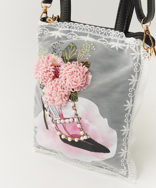 ROOPTOKYO(ループトウキョウ)の「2WAY Graphic Girly Shoulder Bag / グラフィック ガーリー スクエアショルダーバッグ 秋物 秋服 2026年秋冬(ショルダーバッグ・レディース・ホワイト系5/ホワイト系3/ホワイト系6/ホワイト系4/ホワイト系2/ホワイト系1・FREE)」の22枚目の写真