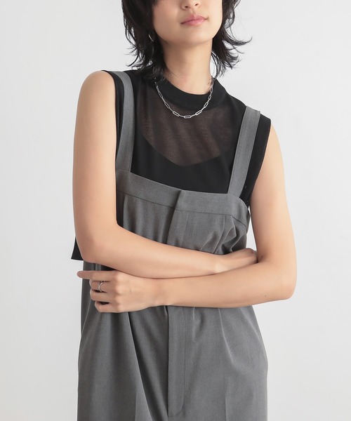 セール】ラメニットノースリーブトップス【サスティナブル】（ニット