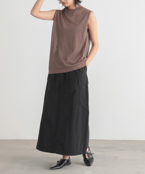 for/c(フォーシー)の「ラメニットノースリーブトップス【サスティナブル】(ニット/セーター・レディース・グレー/ブラウン/ブラック/ホワイト・L/M)」の12枚目の写真