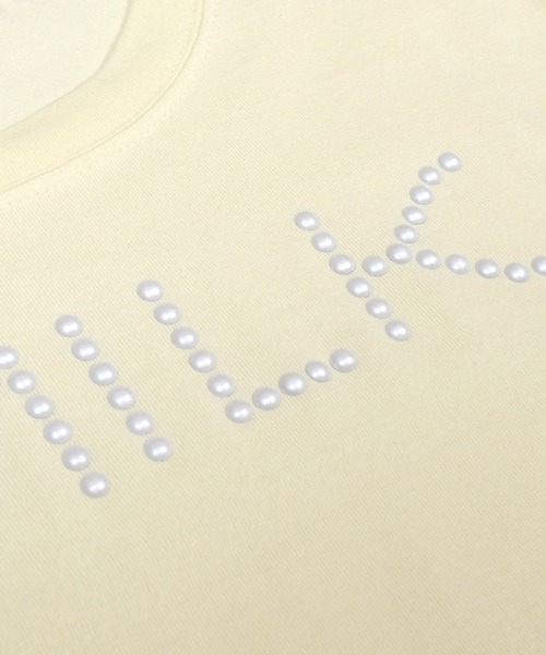 MILK(ミルク)の「Pearl ロゴ Tシャツ(Tシャツ/カットソー・レディース・A/B/C/D・FREE)」の8枚目の写真