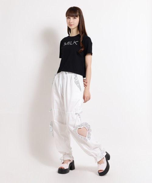 tシャツ Pearl ロゴ Tシャツ レディース パールビーズ付きロゴプリントTシャツ | PICCIN (ピッチン) 公式通販