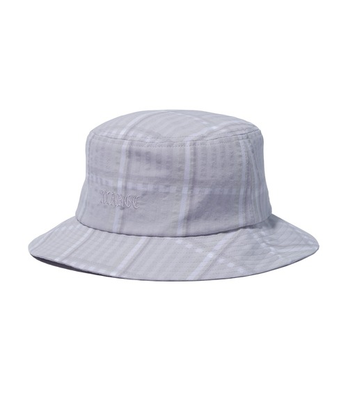 XLARGE（エクストララージ）の「PLAID BUCKET HAT（ハット・メンズ・ネイビー/グレー・M/L）」の2枚目の写真