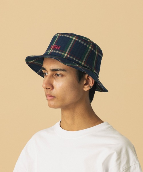 XLARGE（エクストララージ）の「PLAID BUCKET HAT（ハット・メンズ・ネイビー/グレー・M/L）」の8枚目の写真
