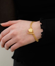 JewCas（ジュアキャス）の「【金属アレルギー対応ノットアレプラス】コインチャームブレスレットshort[NOP0110]（ブレスレット）」