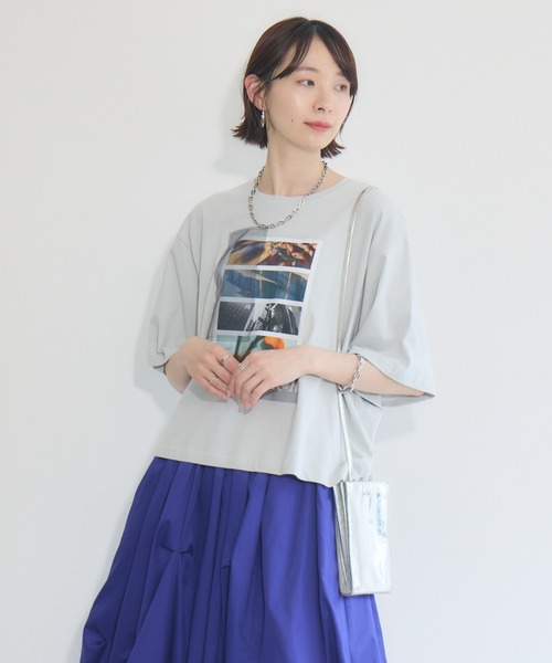 tシャツ TRANOI  5デコレーションTシャツ レディース セール】 ワンポイントロゴ刺繍Tシャツ【UV/接触冷感/洗濯機洗い