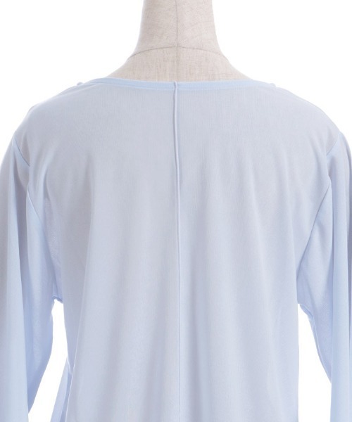 axes femme(アクシーズファム)の「スリット袖シアートップス(Tシャツ/カットソー・レディース・ブラック/サックスブルー/ホワイト・FREE)」の10枚目の写真
