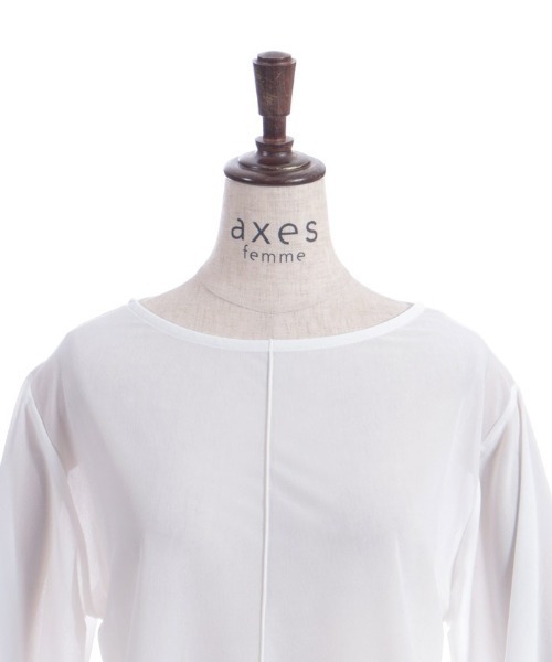 axes femme(アクシーズファム)の「スリット袖シアートップス(Tシャツ/カットソー・レディース・ブラック/サックスブルー/ホワイト・FREE)」の15枚目の写真