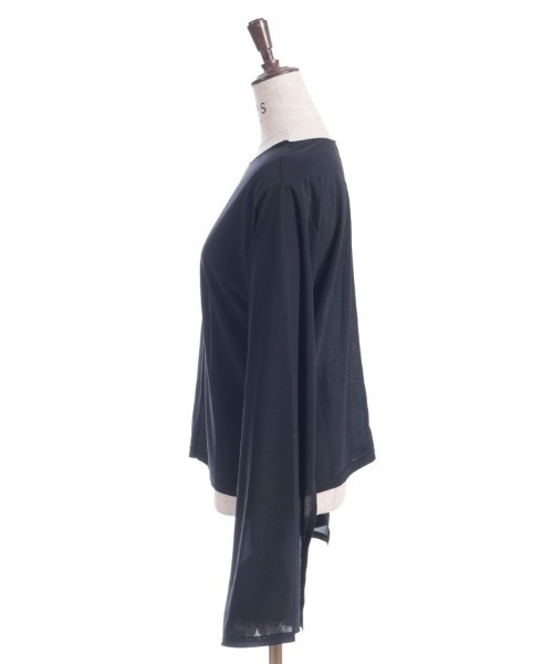 axes femme(アクシーズファム)の「スリット袖シアートップス(Tシャツ/カットソー・レディース・ブラック/サックスブルー/ホワイト・FREE)」の21枚目の写真