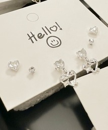 Mayree（メイリー）の「【MASHIRO】カラーハートモチーフピアス6点セット（MA/EK305）（ピアス（両耳用））」