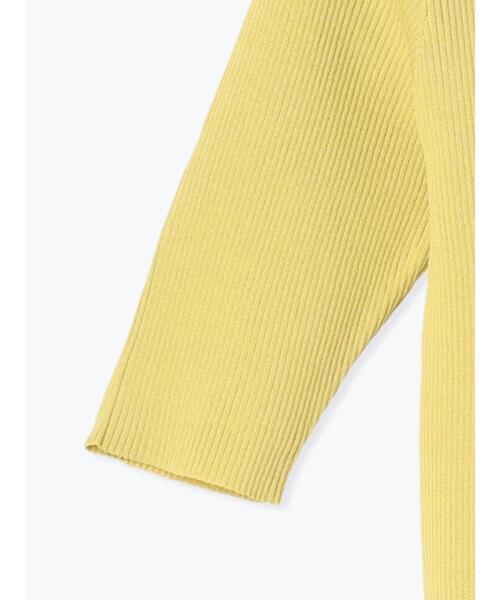 Te chichi TERRASSE（テチチテラス）の「ボートネックハーフスリーブリブニット（ニット/セーター・レディース・ブラック/オフホワイト/グリーン/イエロー・F）」の15枚目の写真