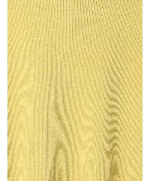 Te chichi TERRASSE（テチチテラス）の「ボートネックハーフスリーブリブニット（ニット/セーター・レディース・ブラック/オフホワイト/グリーン/イエロー・F）」の18枚目の写真