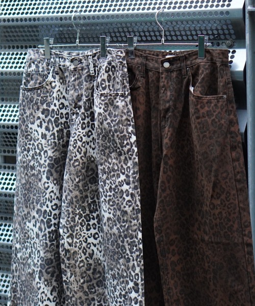 Chikashitsu +（チカシツプラス）の「【Chikashitsu +】leopard wide cotton pants (2color) / 【チカシツプラス】レオパードコットンワイドパンツデニムパンツ（デニムパンツ・メンズ・ブラウン/ベージュ・S/M/L）」の22枚目の写真