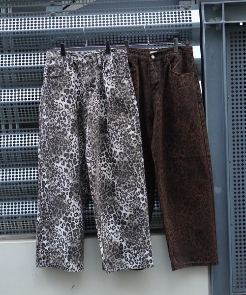 Chikashitsu +（チカシツプラス）の「【Chikashitsu +】leopard wide cotton pants (2color) / 【チカシツプラス】レオパードコットンワイドパンツデニムパンツ（デニムパンツ・メンズ・ブラウン/ベージュ・S/M/L）」の21枚目の写真