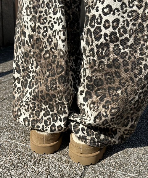Chikashitsu +（チカシツプラス）の「【Chikashitsu +】leopard wide cotton pants (2color) / 【チカシツプラス】レオパードコットンワイドパンツデニムパンツ（デニムパンツ・メンズ・ブラウン/ベージュ・S/M/L）」の18枚目の写真