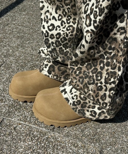 Chikashitsu +（チカシツプラス）の「【Chikashitsu +】leopard wide cotton pants (2color) / 【チカシツプラス】レオパードコットンワイドパンツデニムパンツ（デニムパンツ・メンズ・ブラウン/ベージュ・S/M/L）」の16枚目の写真