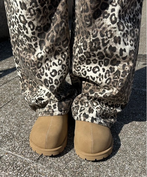 Chikashitsu +（チカシツプラス）の「【Chikashitsu +】leopard wide cotton pants (2color) / 【チカシツプラス】レオパードコットンワイドパンツデニムパンツ（デニムパンツ・メンズ・ブラウン/ベージュ・S/M/L）」の17枚目の写真
