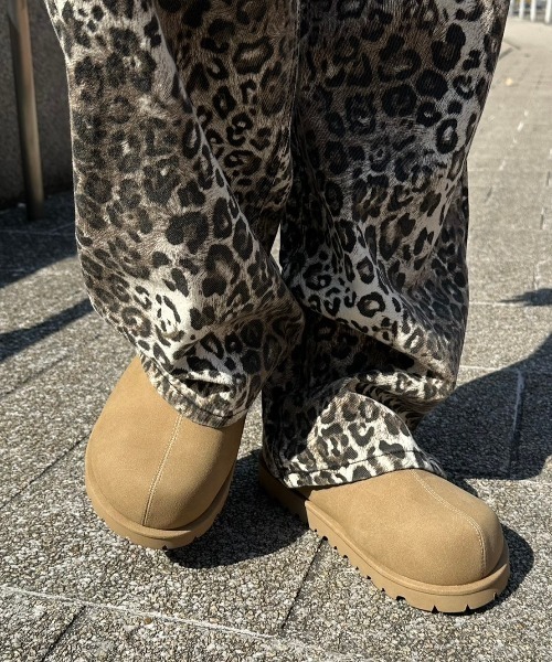Chikashitsu +（チカシツプラス）の「【Chikashitsu +】leopard wide cotton pants (2color) / 【チカシツプラス】レオパードコットンワイドパンツデニムパンツ（デニムパンツ・メンズ・ブラウン/ベージュ・S/M/L）」の15枚目の写真