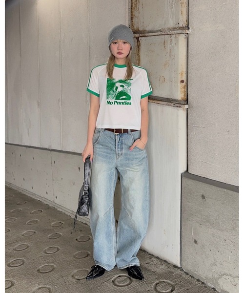 tシャツ PU SHEER TINY Tシャツ レディース PU SHEER TINY Tシャツ（Tシャツ/カットソー）｜MOUSSY