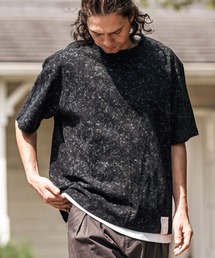 mt9735- Uneven Dyed Print Cut sew プリントカットソー