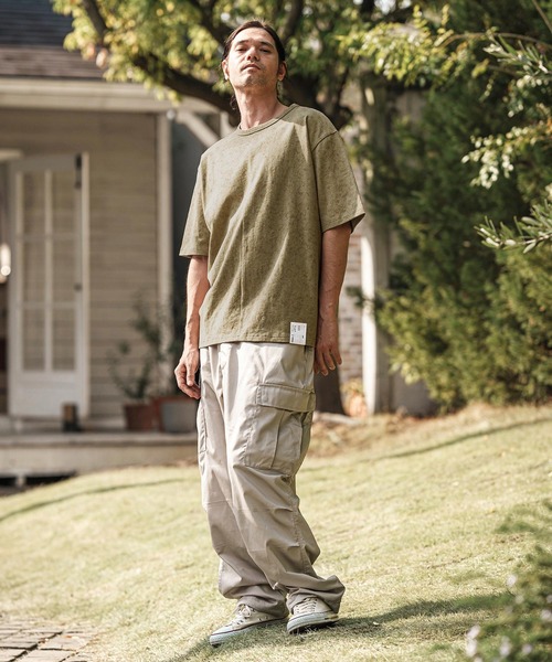 CAMBIO(カンビオ)の「mt9735- Uneven Dyed Print Cut sew プリントカットソー(Tシャツ/カットソー・メンズ・ブラック/レッド/カーキ・M/L)」の21枚目の写真