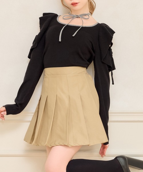 apres jour(アプレジュール)の「プリーツミニスカート(スカート・レディース・ベージュ/ブラック/グレー・X-LARGE/フリー)」の3枚目の写真