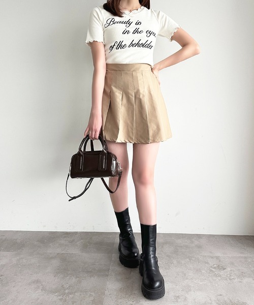 apres jour(アプレジュール)の「プリーツミニスカート(スカート・レディース・ベージュ/ブラック/グレー・X-LARGE/フリー)」の13枚目の写真