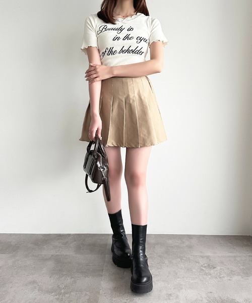 apres jour(アプレジュール)の「プリーツミニスカート(スカート・レディース・ベージュ/ブラック/グレー・X-LARGE/フリー)」の14枚目の写真