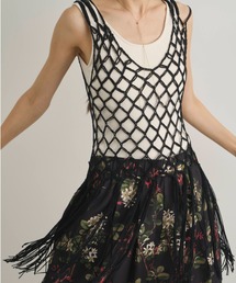 Libra Cue（リブラ キュー）の「マクラメフリンジビスチェ（キャミソール）」