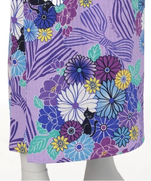 セール】【接触冷感】ストライプリボン柄浴衣（浴衣）｜ANNA SUI