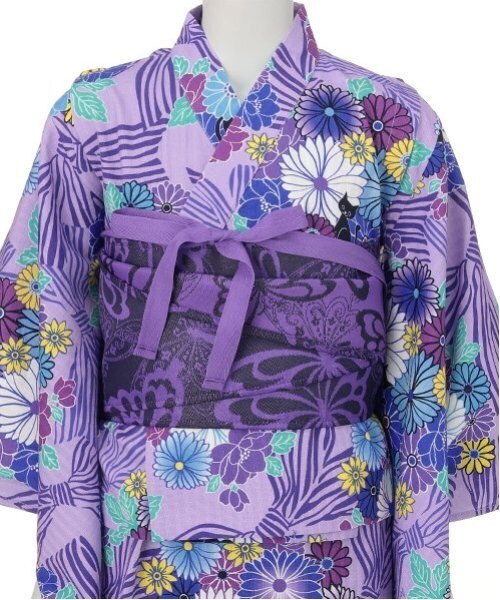 セール】【接触冷感】ストライプリボン柄浴衣（浴衣）｜ANNA SUI