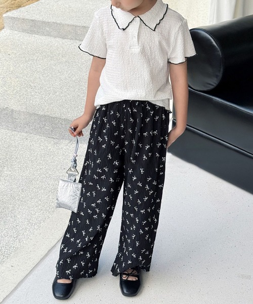 aimoha（アイモハ）の「【aimoha-KIDS-】配色パイピング半袖ニットポロシャツ（ポロシャツ・キッズ・ホワイト/ブラック・120/130/140/150/160）」の22枚目の写真