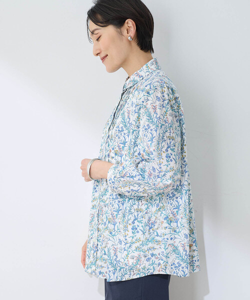 セール】2025春夏【リバティシリーズ】ピンタックブラウス（シャツ