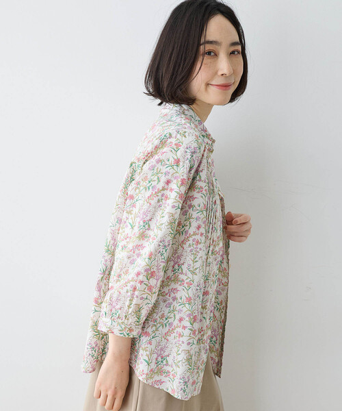 リバティ生地使用 ピンタックブラウス 楽天市場】【限定販売】 リバティ ブラウス リバティプリント