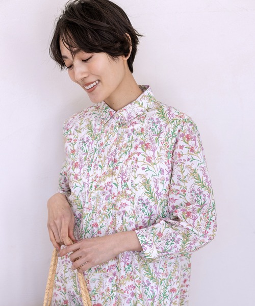 セール】2025春夏【リバティシリーズ】ピンタックブラウス