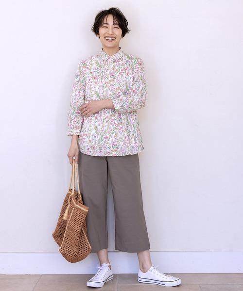 セール】2025春夏【リバティシリーズ】ピンタックブラウス（シャツ