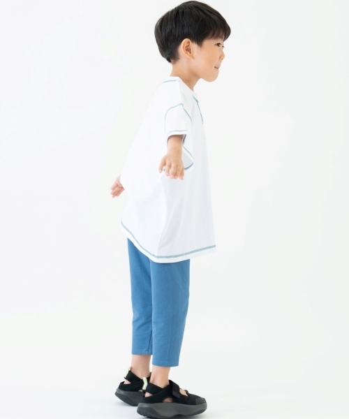 and D. petit main（アンドディープティマイン）の「【365D.】防汚フライスムジ7分レギンス（レギンス/スパッツ・キッズ・トップグレー/ブラック/ダークグリーン/ネイビー/ライトオレンジ系・110cm/100cm/140cm/130cm/90cm/120cm）」の17枚目の写真