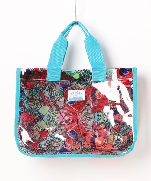 Ocean&Ground(オーシャン&グラウンド)の「プールBAG SANTA MONICA(スイムグッズ・キッズ・ターコイズブルー/レッド/イエロー・FREE)」の2枚目の写真