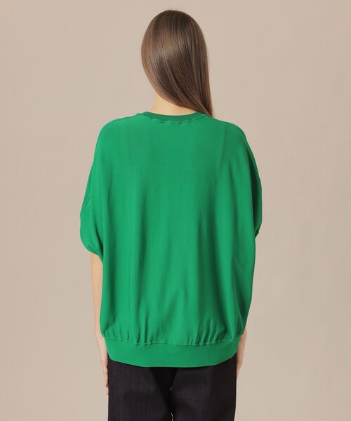 MACKINTOSH LONDON(マッキントッシュ ロンドン)の「【WEB・一部店舗限定】レーヨンストレッチプルオーバー(ニット/セーター・レディース・グリーン系その他4/オフホワイト/ブラック・38)」の4枚目の写真