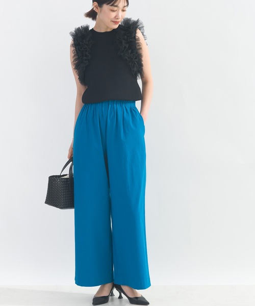PICCIN PERLA（ピッチンペルラ）の「フリルチュールノースリーブニット（ニット/セーター・レディース・ブラック/オフホワイト・M）」の16枚目の写真