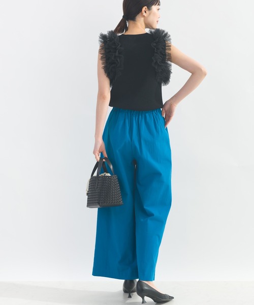 PICCIN PERLA（ピッチンペルラ）の「フリルチュールノースリーブニット（ニット/セーター・レディース・ブラック/オフホワイト・M）」の18枚目の写真