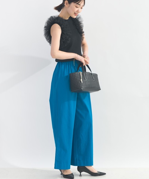 PICCIN PERLA（ピッチンペルラ）の「フリルチュールノースリーブニット（ニット/セーター・レディース・ブラック/オフホワイト・M）」の17枚目の写真