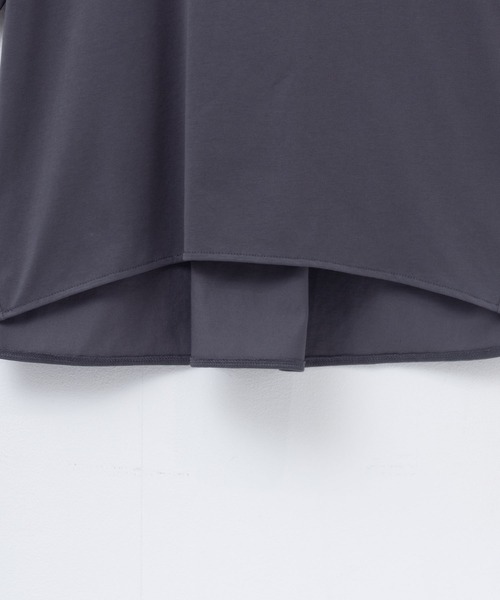 NAVY（ネイビー）の「nAvy SARARI 切替ワイドプルオーバー（Tシャツ/カットソー・レディース・モカ/チャコールグレー/オフホワイト・M/L）」の13枚目の写真