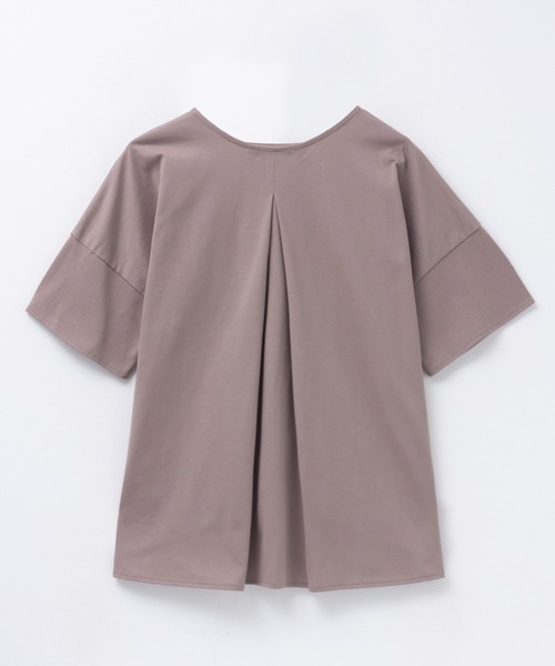 NAVY（ネイビー）の「nAvy SARARI 切替ワイドプルオーバー（Tシャツ/カットソー・レディース・モカ/チャコールグレー/オフホワイト・M/L）」の4枚目の写真