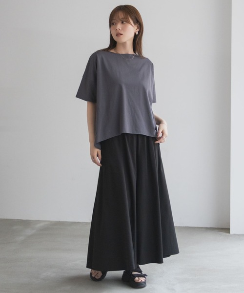 NAVY（ネイビー）の「nAvy SARARI 切替ワイドプルオーバー（Tシャツ/カットソー・レディース・モカ/チャコールグレー/オフホワイト・M/L）」の22枚目の写真