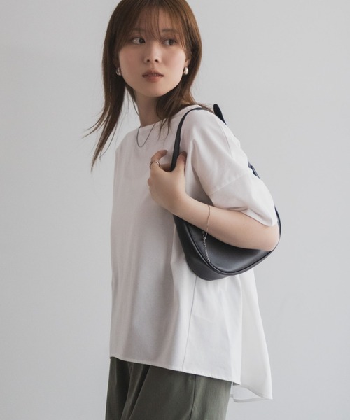 NAVY（ネイビー）の「nAvy SARARI 切替ワイドプルオーバー（Tシャツ/カットソー・レディース・モカ/チャコールグレー/オフホワイト・M/L）」の14枚目の写真