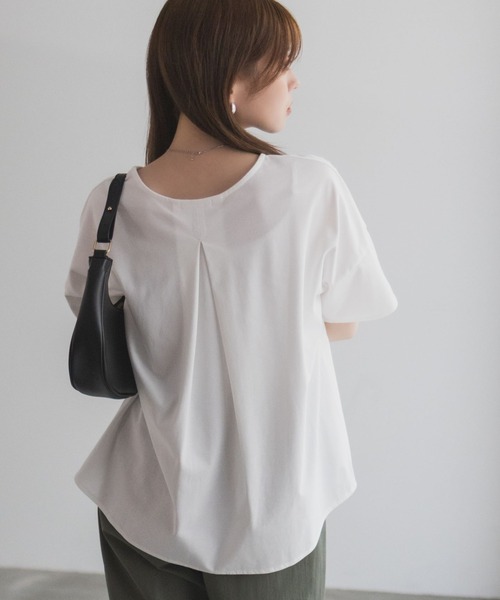 NAVY（ネイビー）の「nAvy SARARI 切替ワイドプルオーバー（Tシャツ/カットソー・レディース・モカ/チャコールグレー/オフホワイト・M/L）」の15枚目の写真