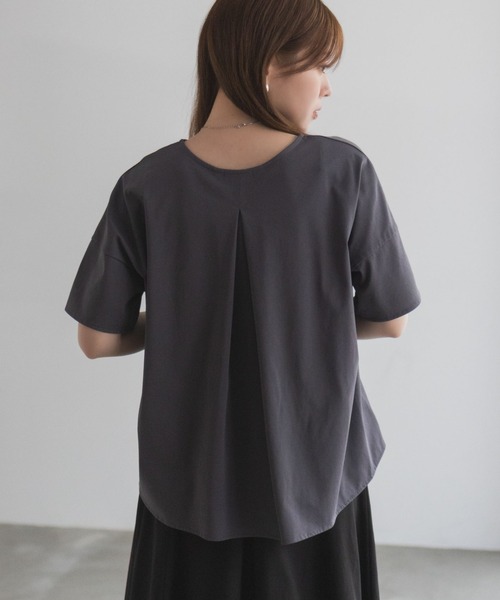 NAVY（ネイビー）の「nAvy SARARI 切替ワイドプルオーバー（Tシャツ/カットソー・レディース・モカ/チャコールグレー/オフホワイト・M/L）」の21枚目の写真